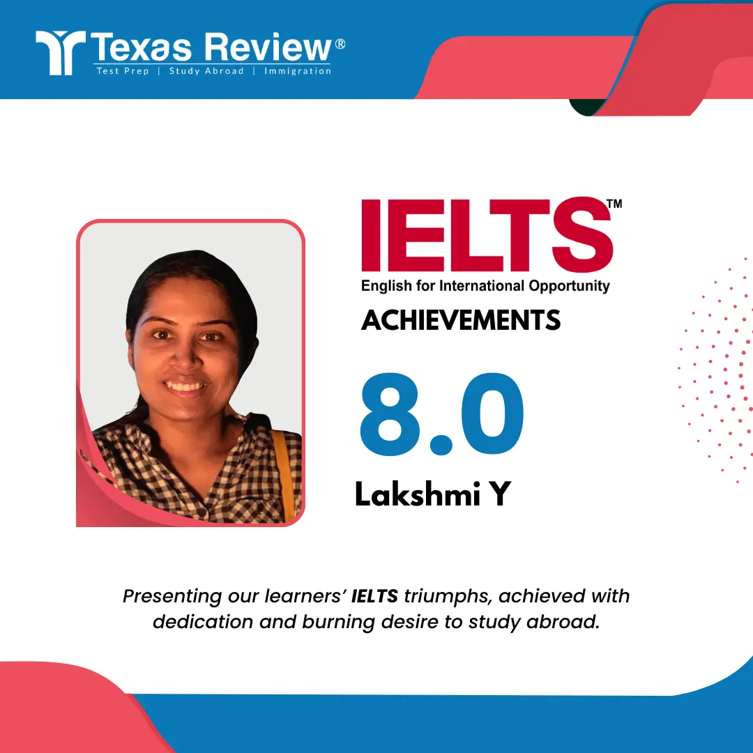 IELTS 8.0 - Lakshmi Y